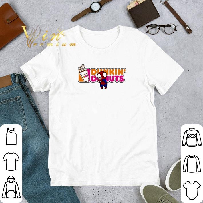 Original Spider man Kid hug Dunkin’ Donuts logo shirt 5 Original Spider man Kid hug Dunkin’ Donuts logo shirt