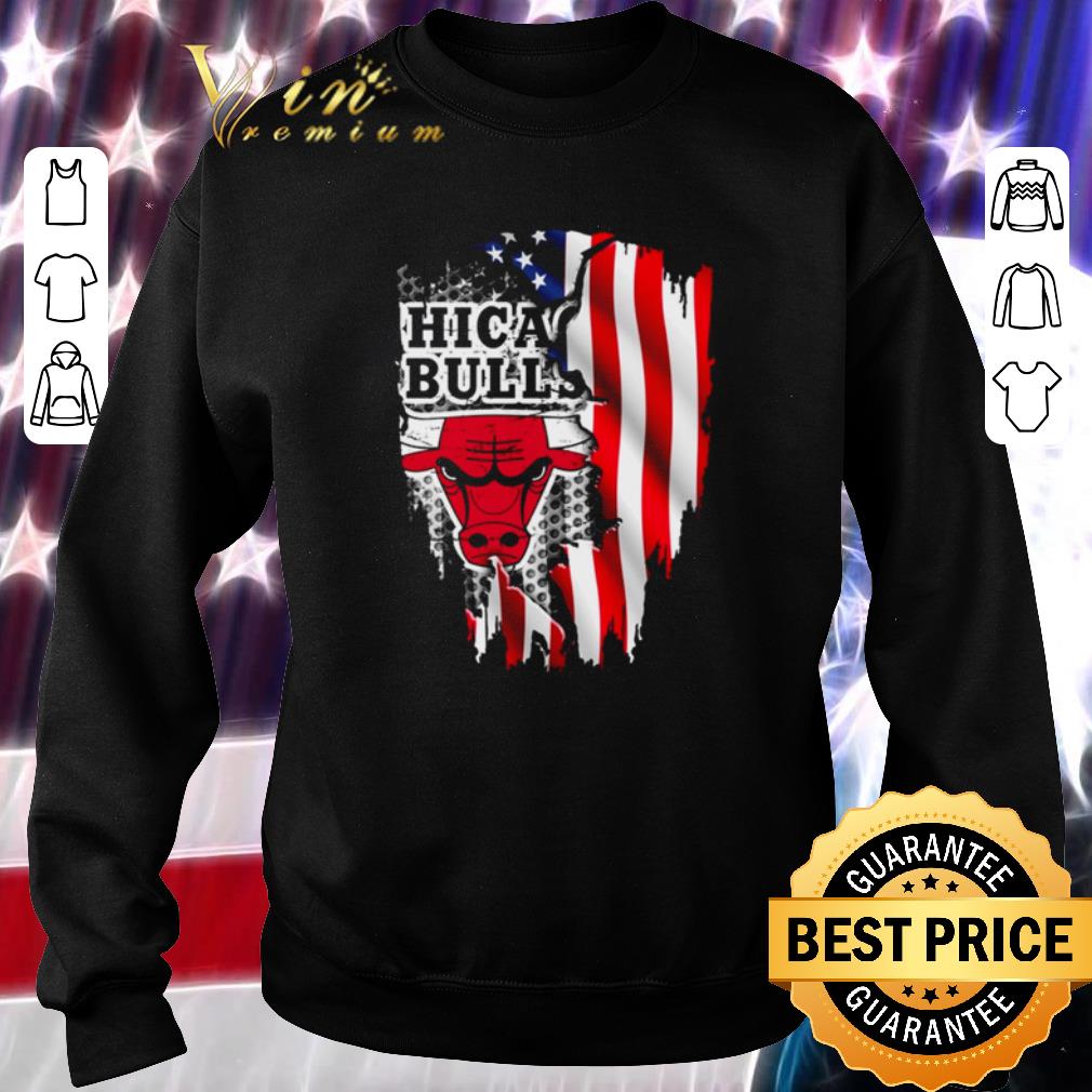 Pretty Chicago Bulls inside American Flag shirt