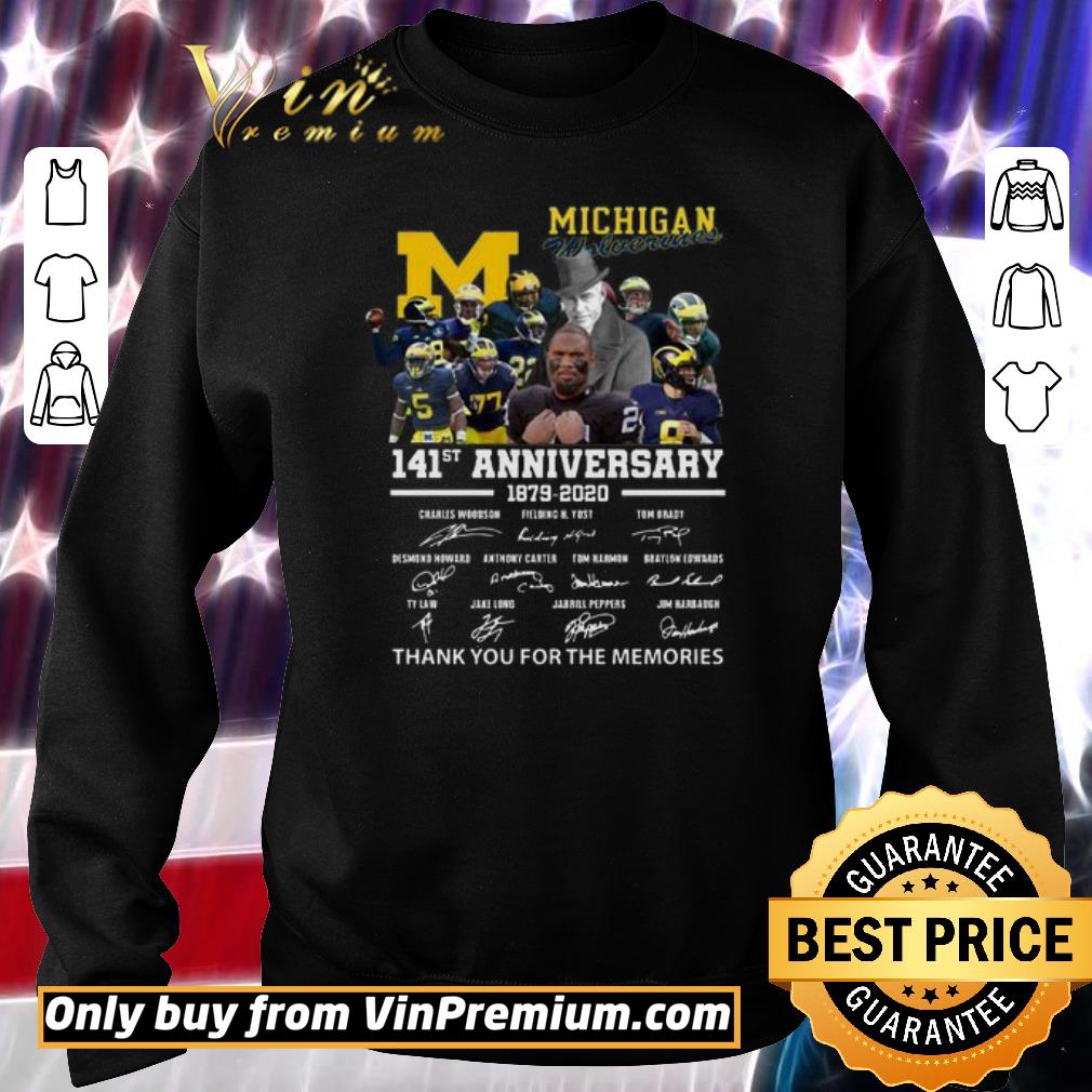 Official Michigan Wolverines 141st anniversary 1879 2020 thank you for the memories shirt 5 Official Michigan Wolverines 141st anniversary 1879 2020 thank you for the memories shirt