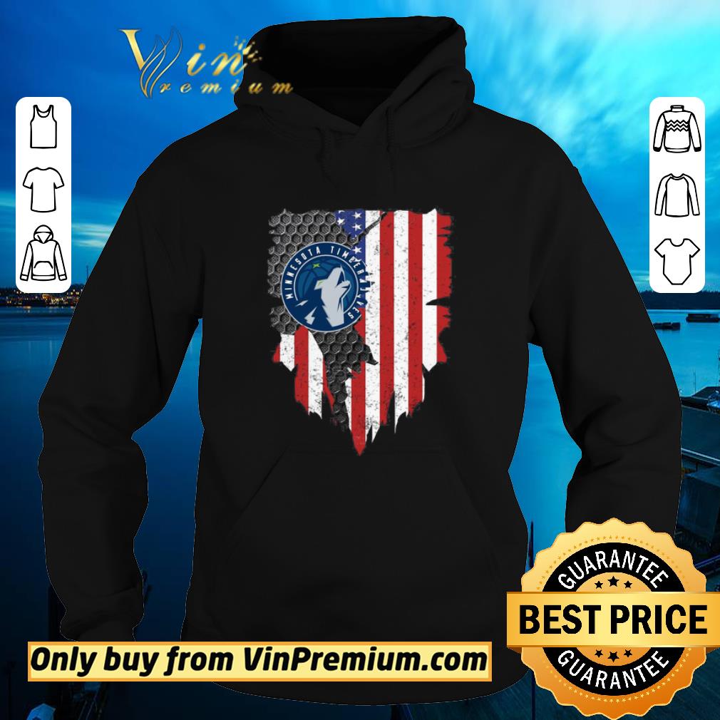 Premium Minnesota Timberwolves Inside American Flag shirt