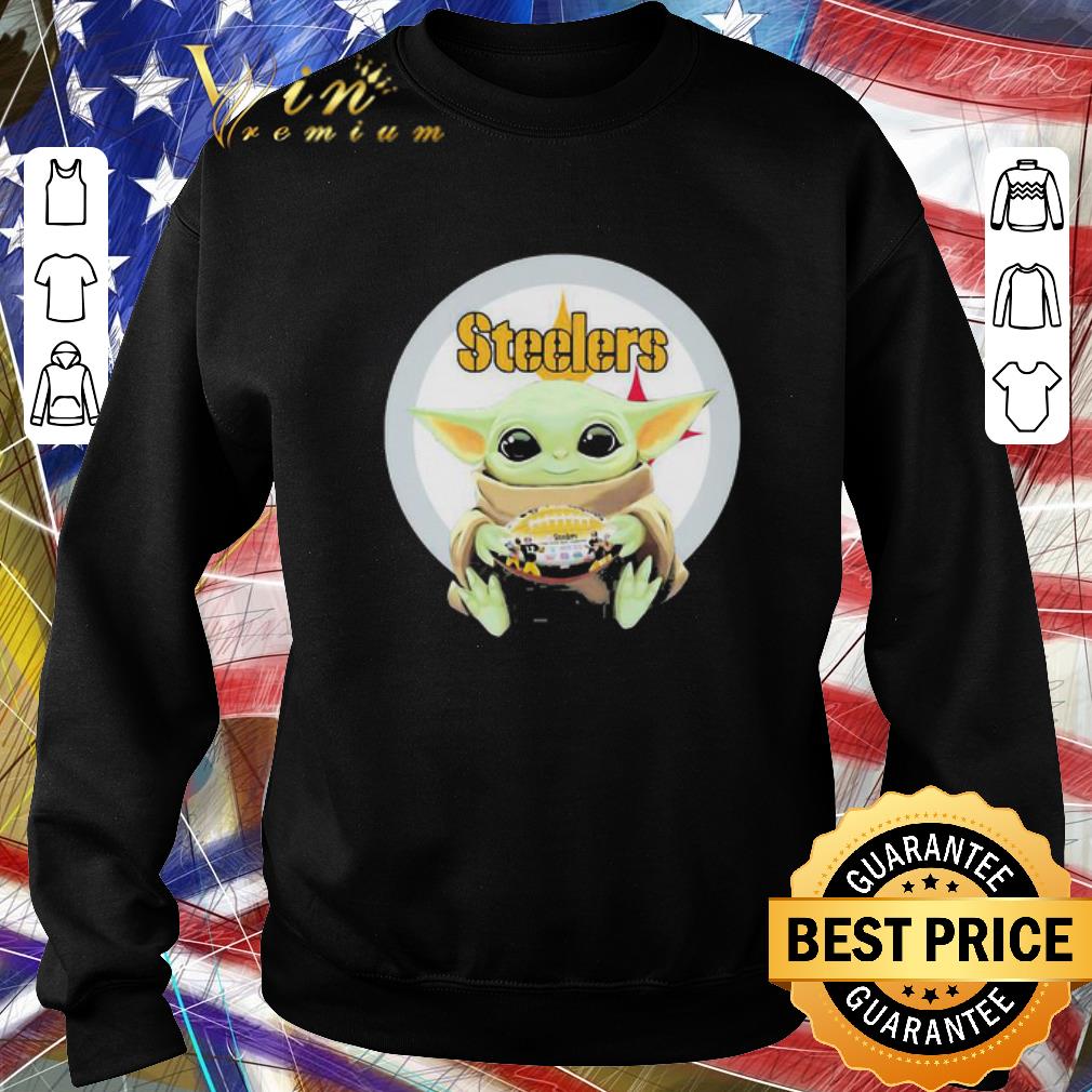 Star Wars Baby Yoda Hug Pittsburgh Steelers Logo shirt