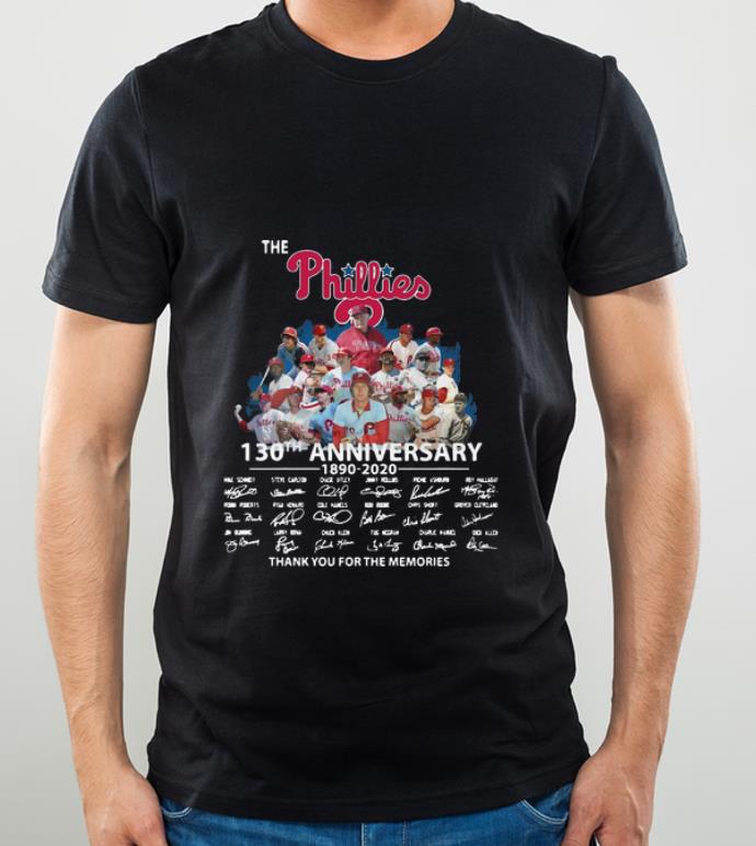 Top The Phillies 130th Anniversary Thank You For The Memories Signatures shirt