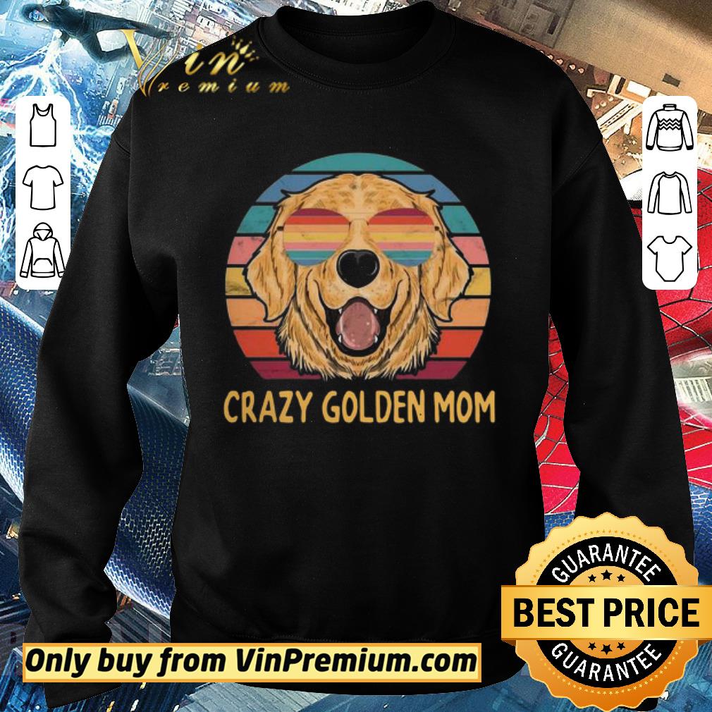 Official Crazy Golden Retriever Dog Mom Vintage shirt