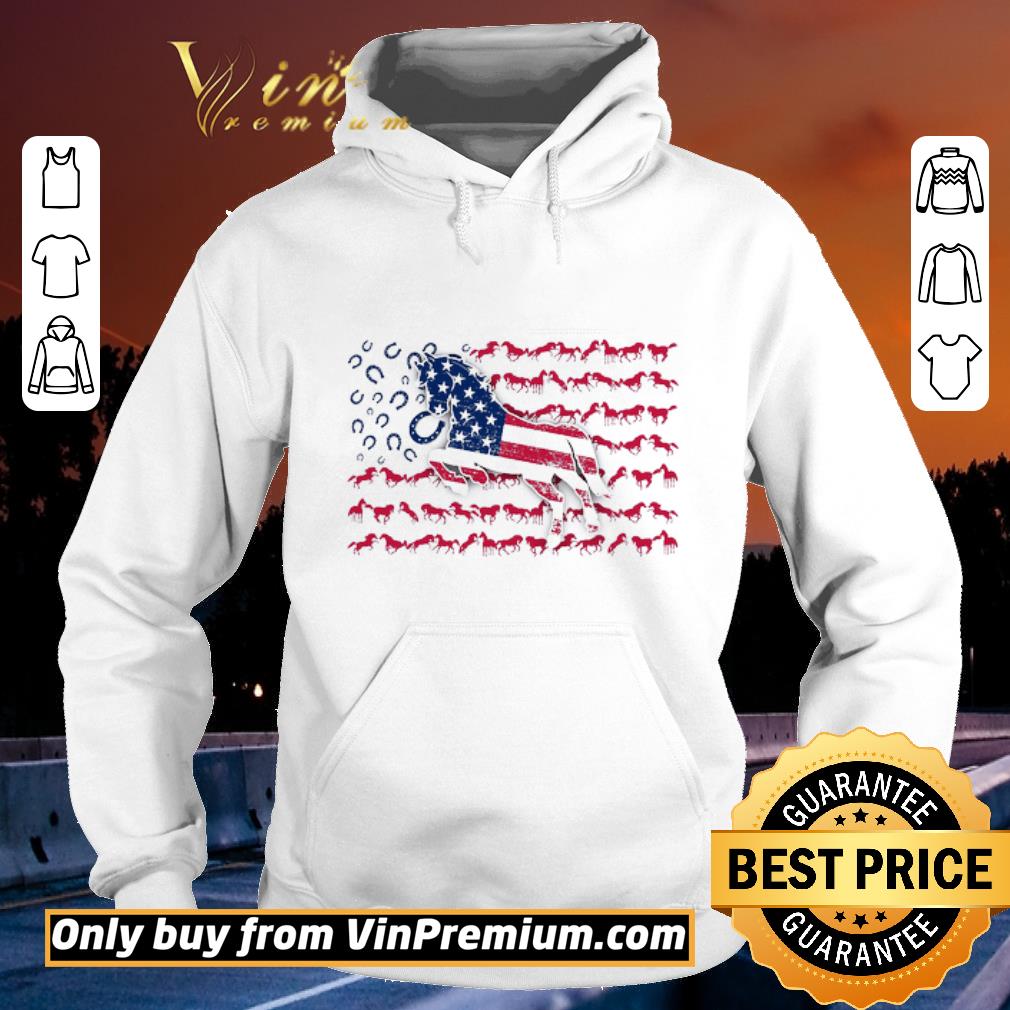 Funny Horse Amrican Flag shirt