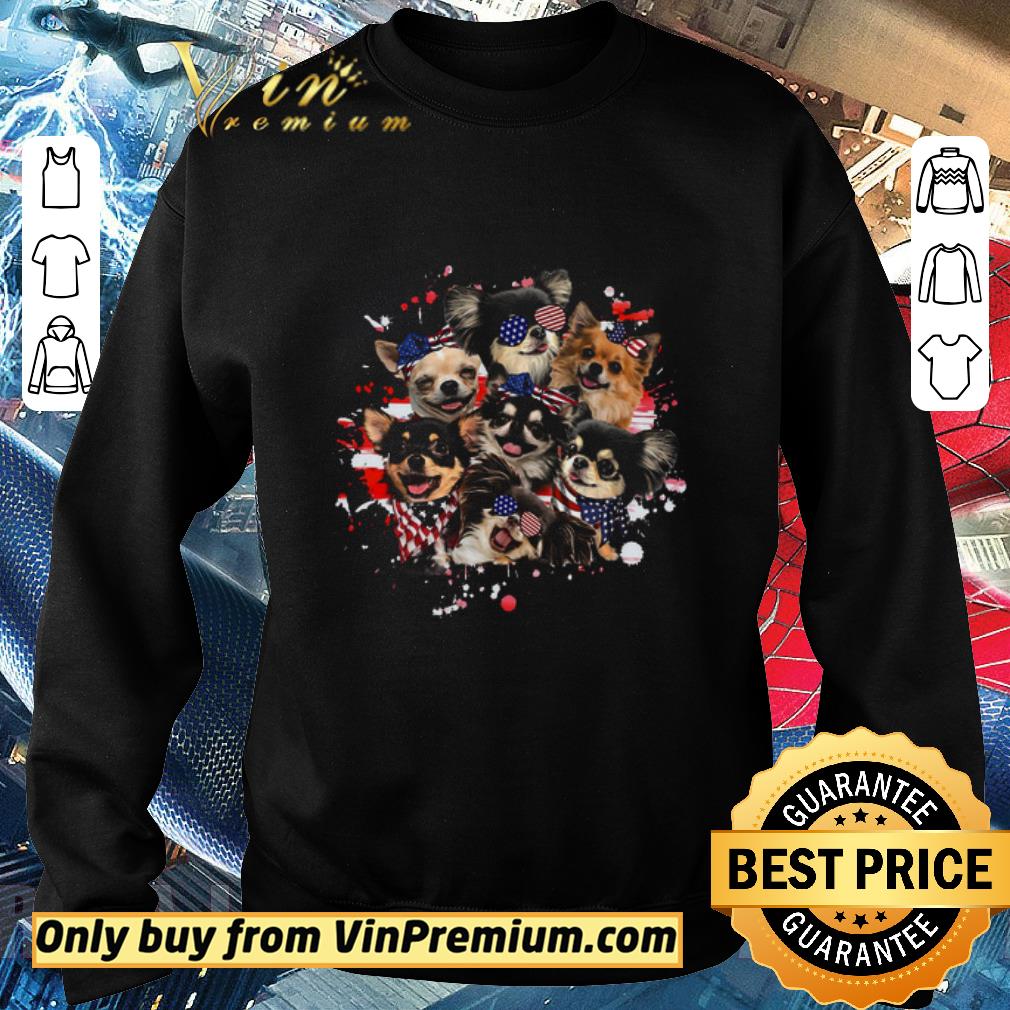 Funny Chihuahua A Happy 4th Of July American Flag shirt