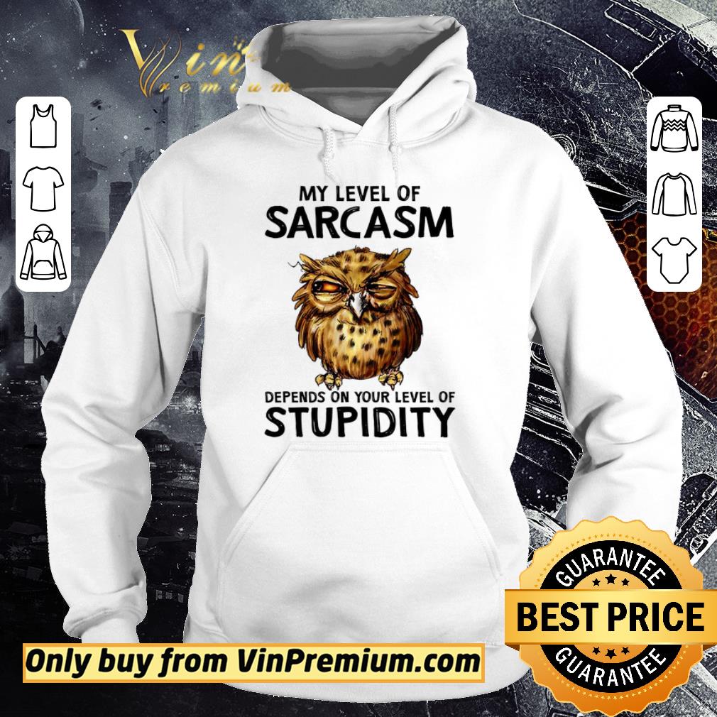 Funny The Owl My Level Of Sarcasm Depends On Your Level Of Stupidity shirt