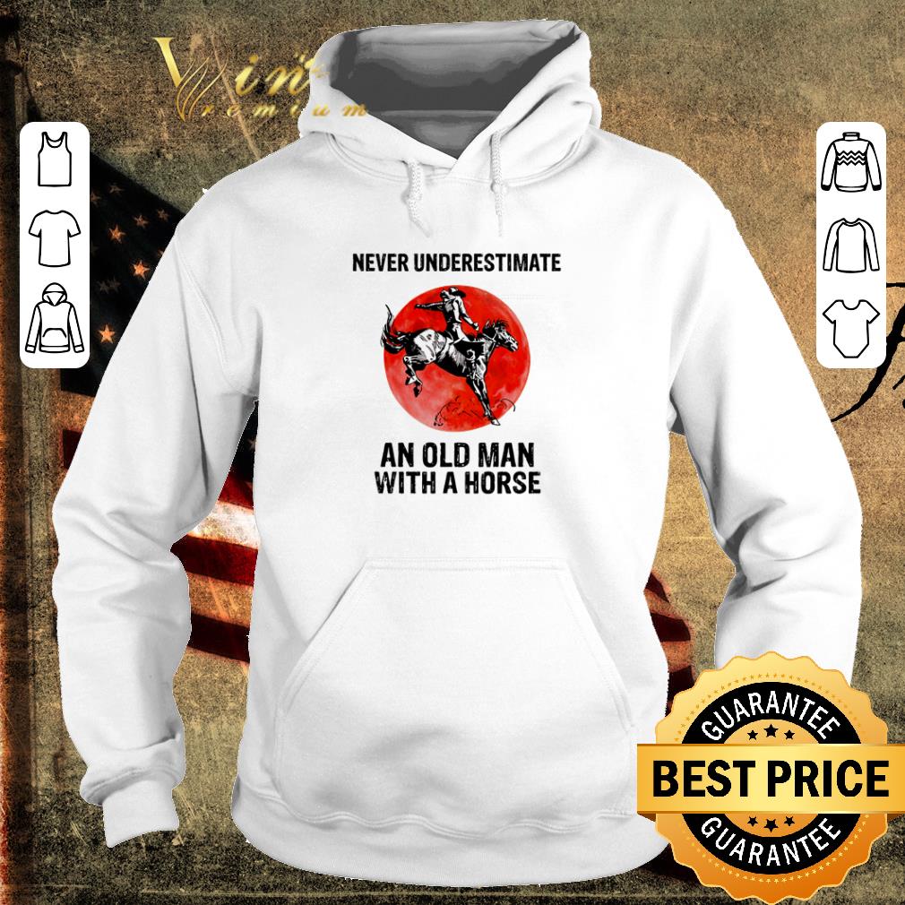 Official Never underestimate an old man with a horse blood moon shirt