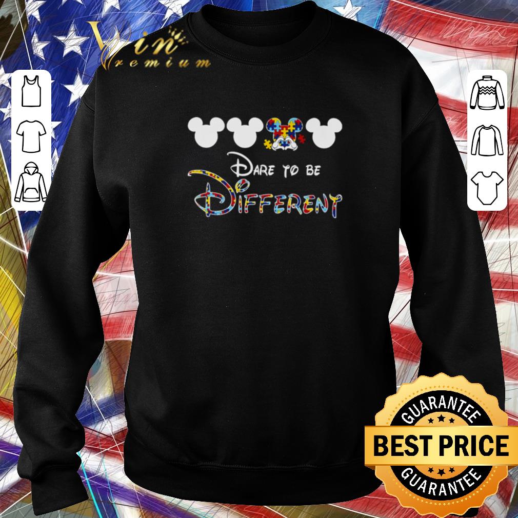 Premium Mickey Head Autism Awareness Dare To Be Different shirt