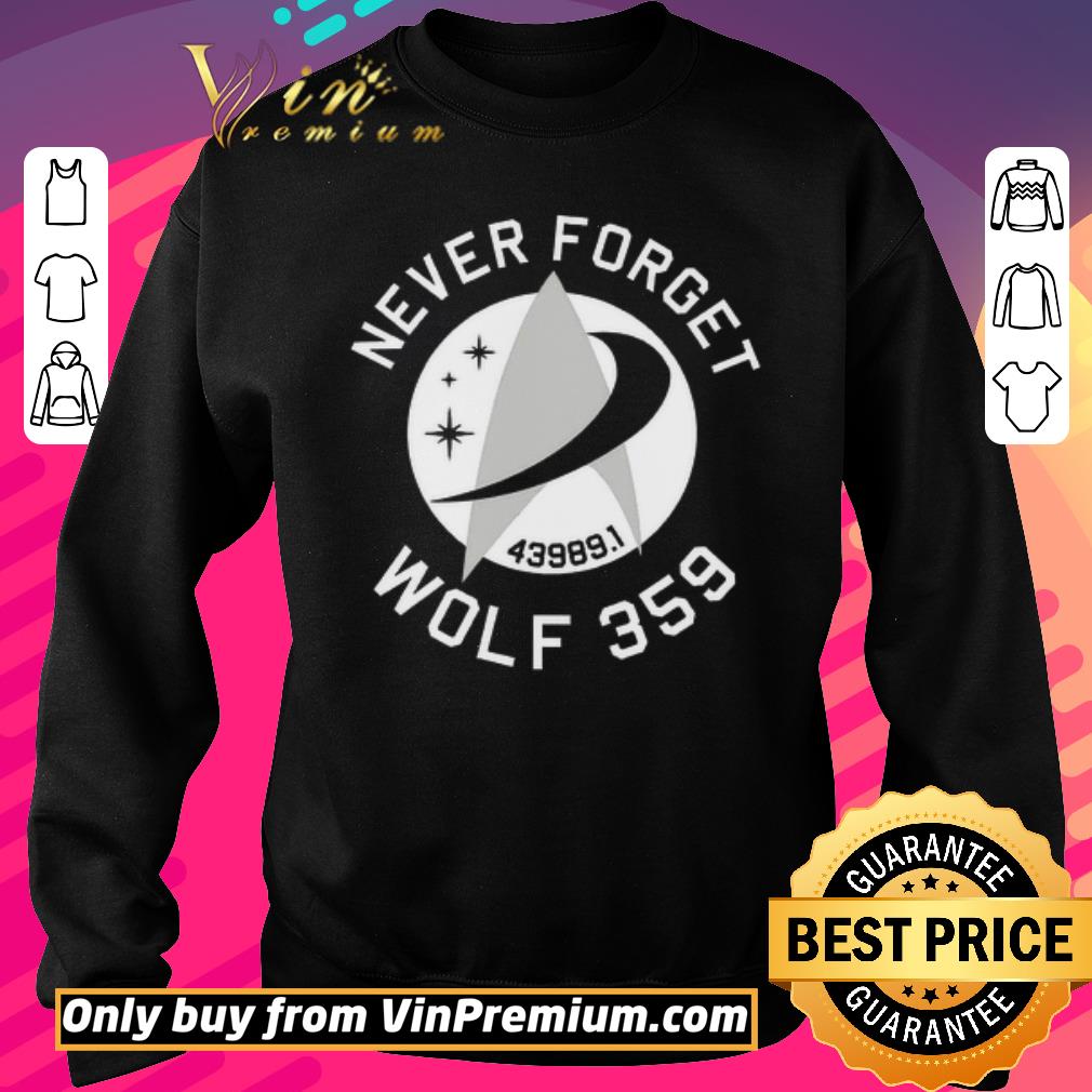 Official Star Trek Never Forget Wolf 359 shirt