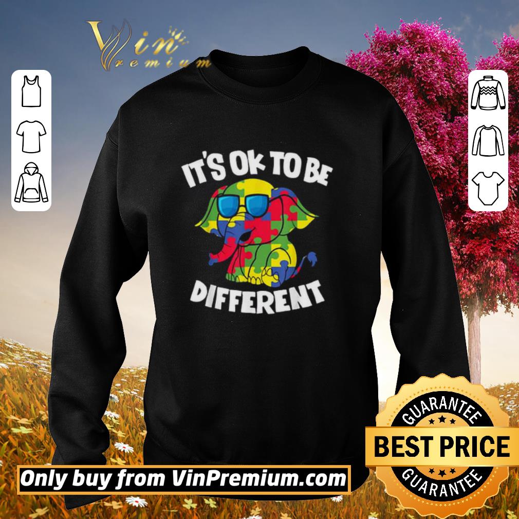 Official It’s Ok To Be Different Autism Awareness Elephant shirt 5 Official It’s Ok To Be Different Autism Awareness Elephant shirt