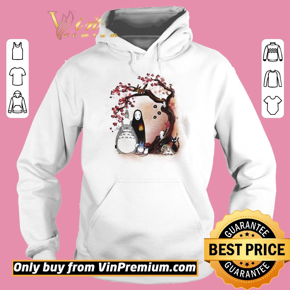 Funny Studio Ghibli Cat flower shirt