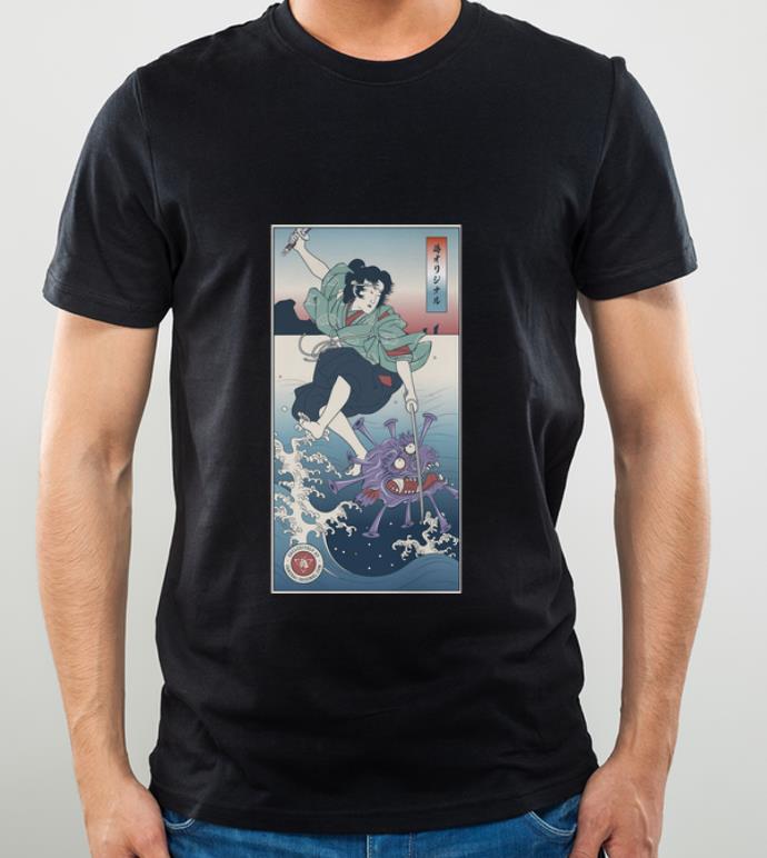 Great Onna Bugeisha VS Corona Virus Demon shirt