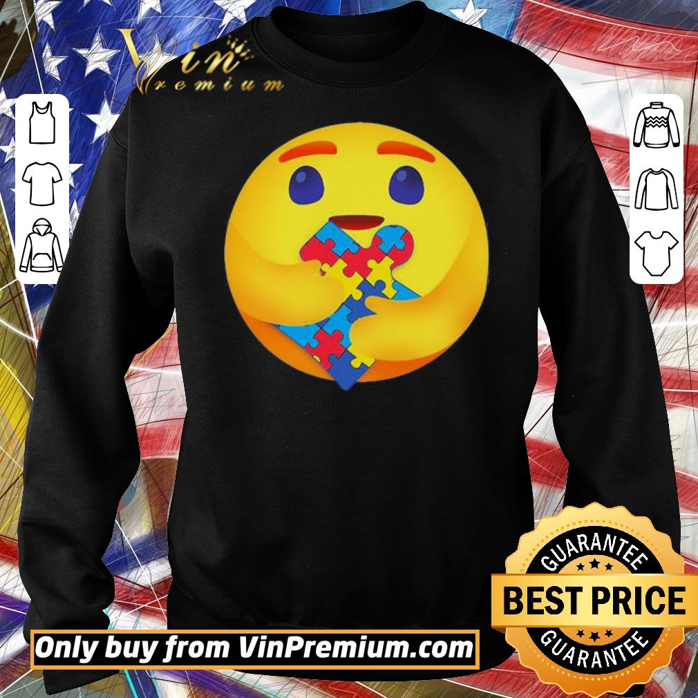 Funny Facebook care emoji hug autism awareness shirt 5 Funny Facebook care emoji hug autism awareness shirt