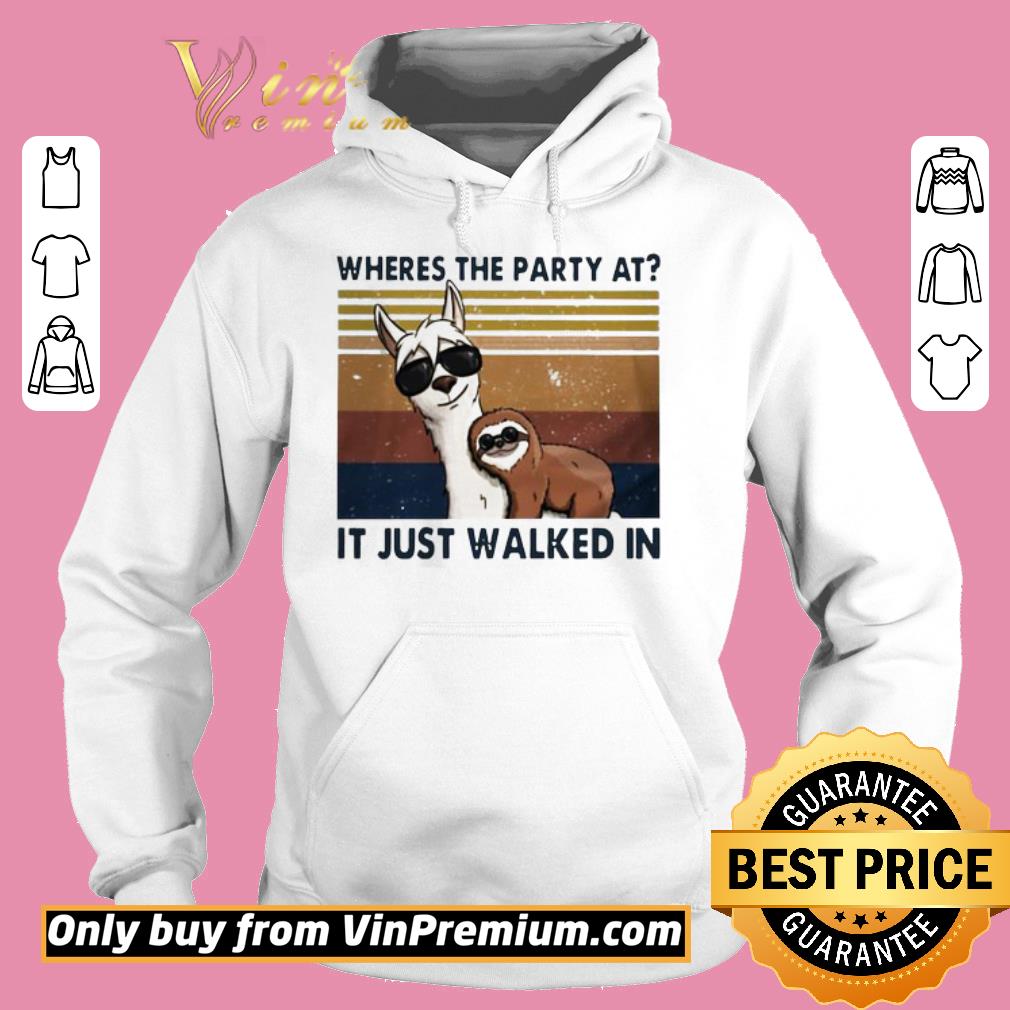 Funny Camels and sloths wheres the party at It just walked in vintage shirt