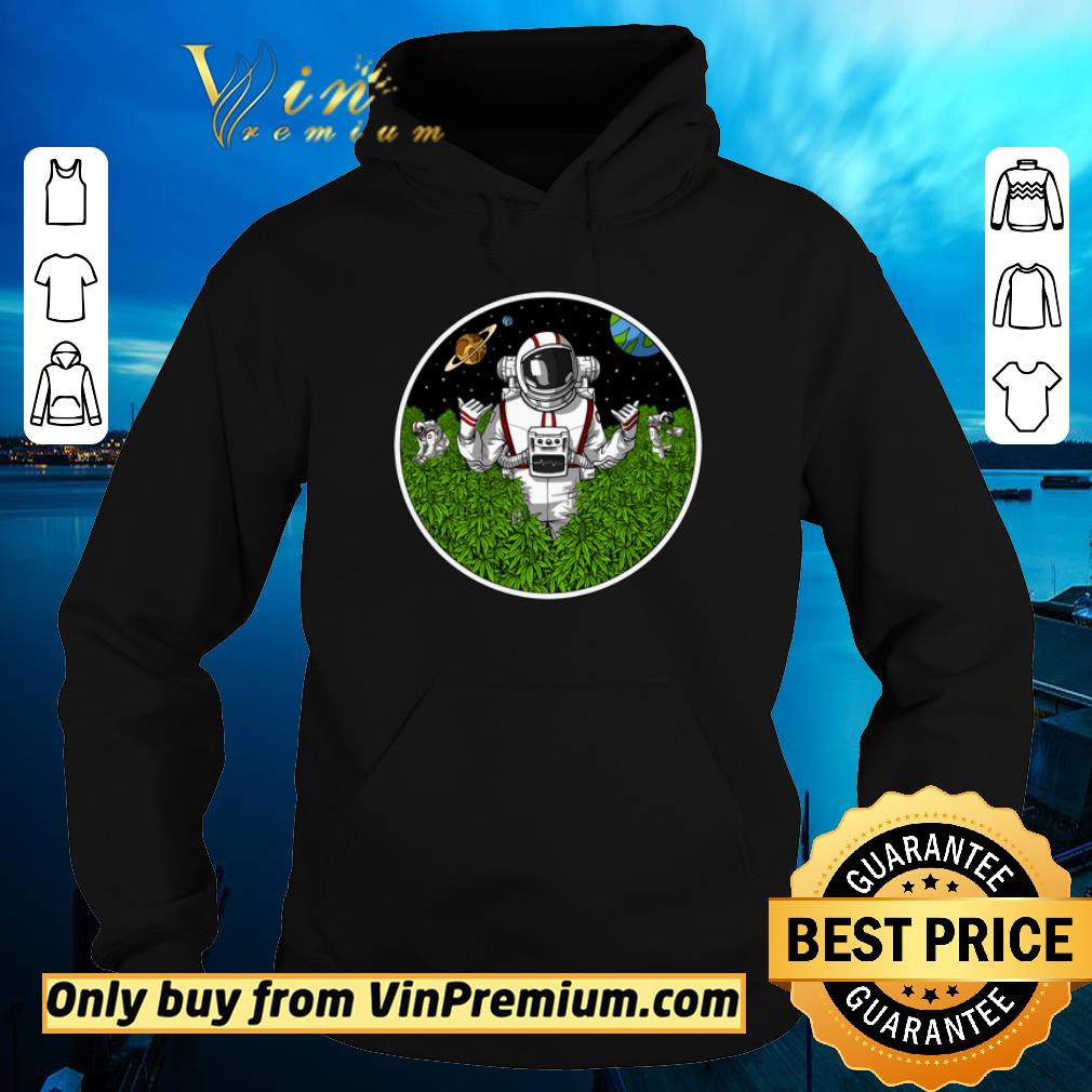 Premium Space Astronaut Weed Stoner Psychedelic Cannabis Marijuana shirt