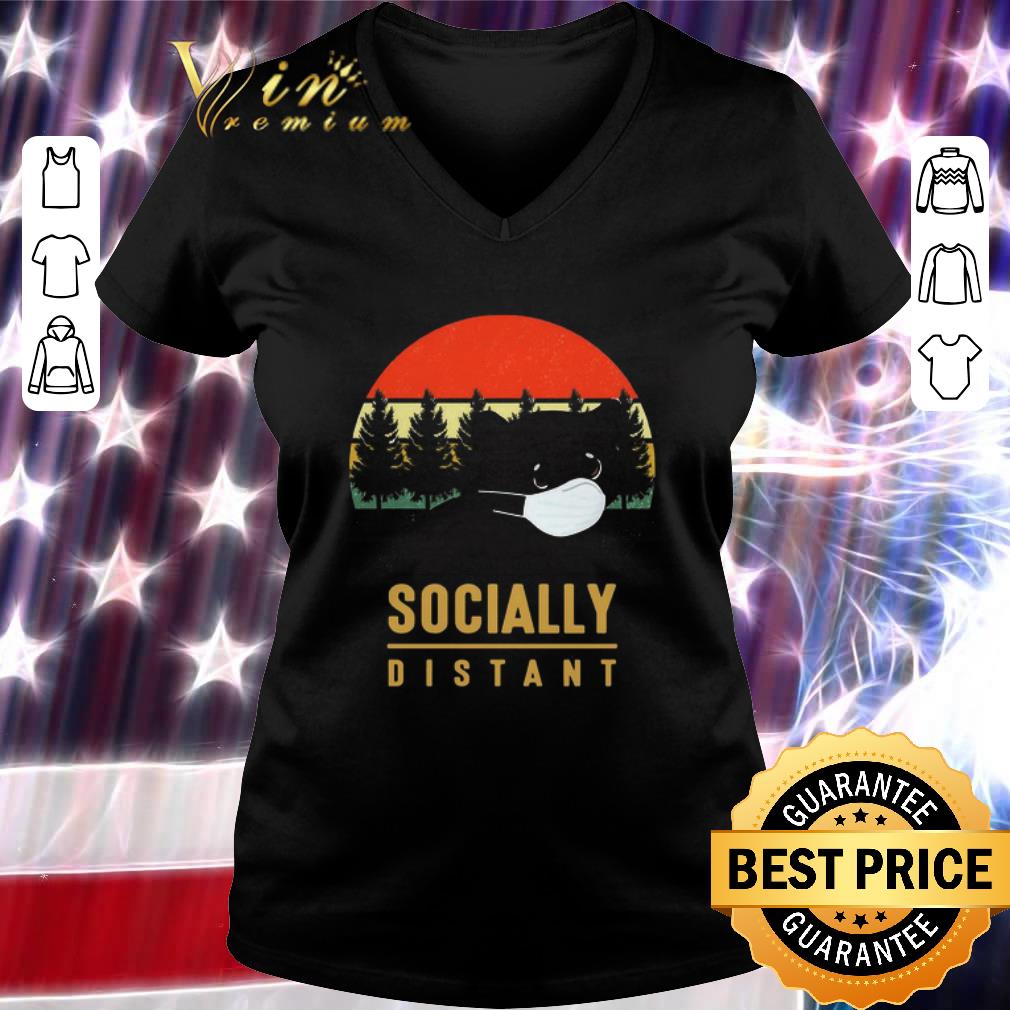 Premium Vintage Bear mask socially distant Coronavirus shirt 2 Premium Vintage Bear mask socially distant Coronavirus shirt 3