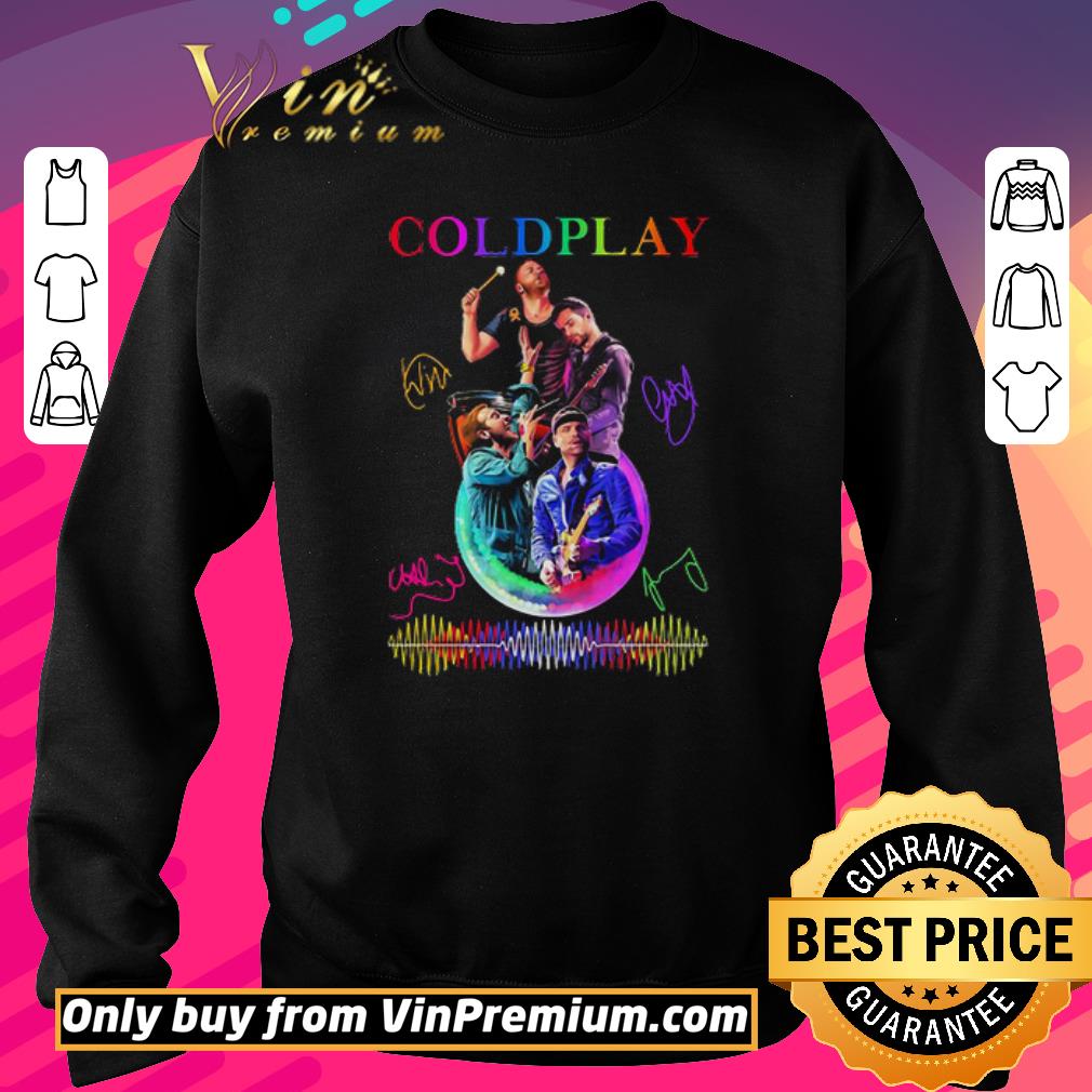Premium Coldplay band colors signatures shirt