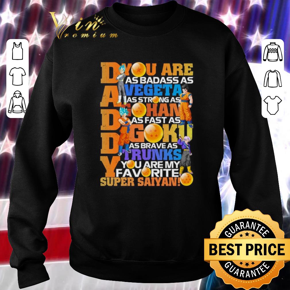 Official Dragon Ball Daddy Vegeta Gohan Goku Trunks Super Saiyan Father's Day shirt