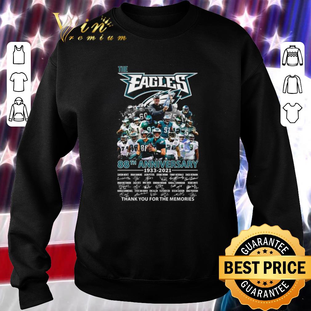 Official The Philadelphia Eagles 88th anniversary 1933-2021 signatures shirt