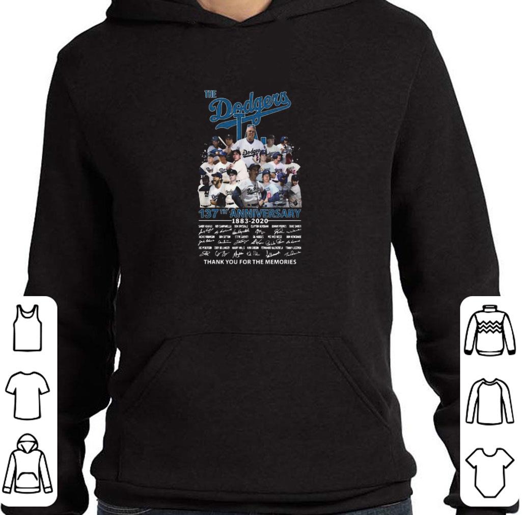 Premium The Los Angeles Dodgers 137th anniversary 1883-2020 signatures shirt