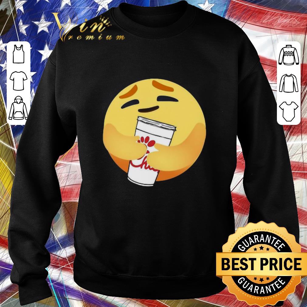 Top Facebook care emoji hug chick-fil-a logo shirt