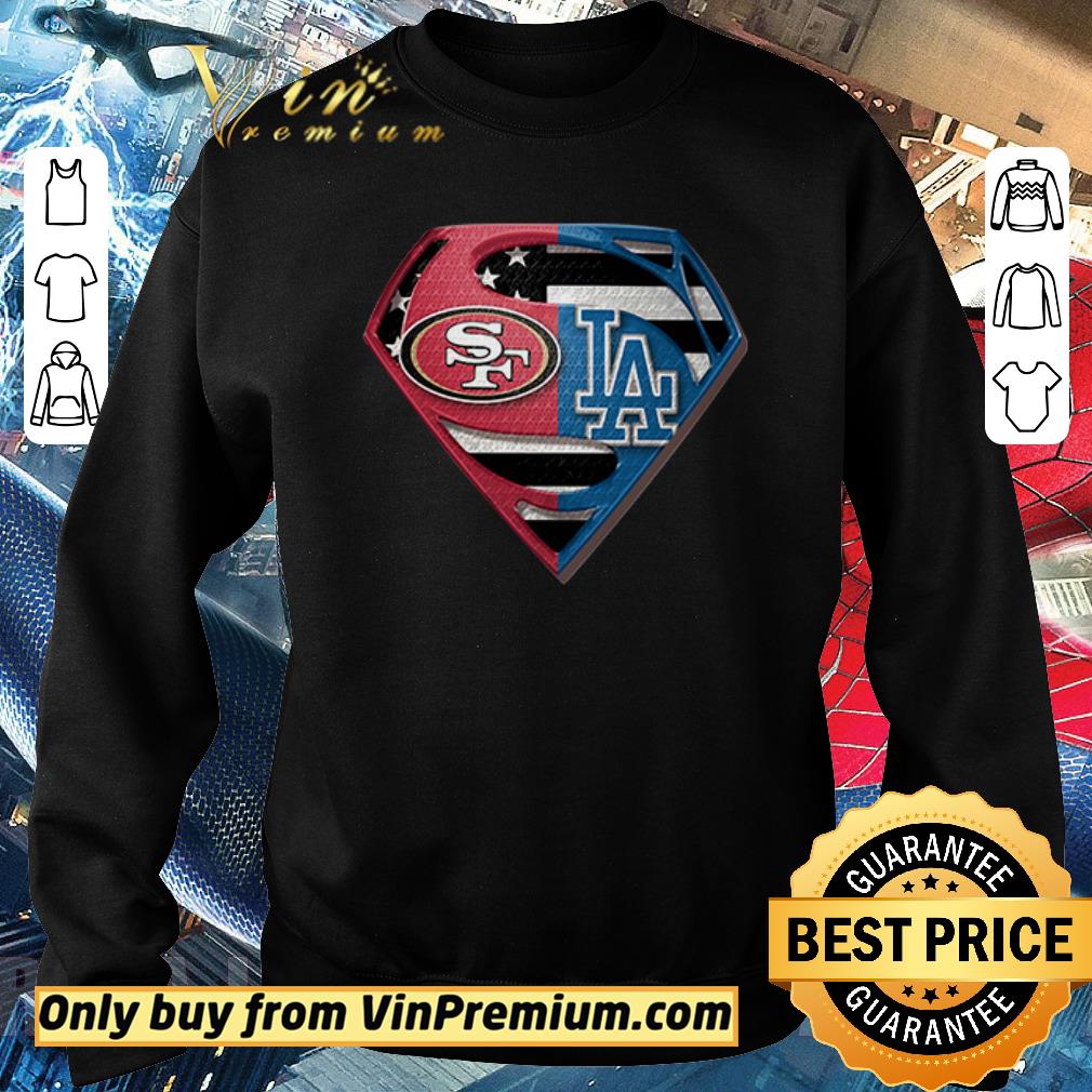 Official Superman San Francisco 49ers vs Los Angeles Dodgers shirt