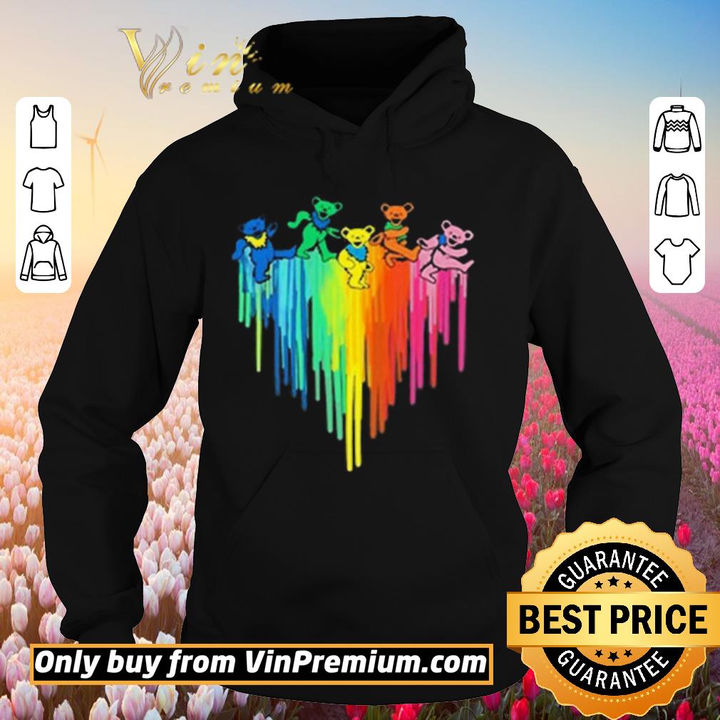 Official Grateful dead dancing bears heart shirt
