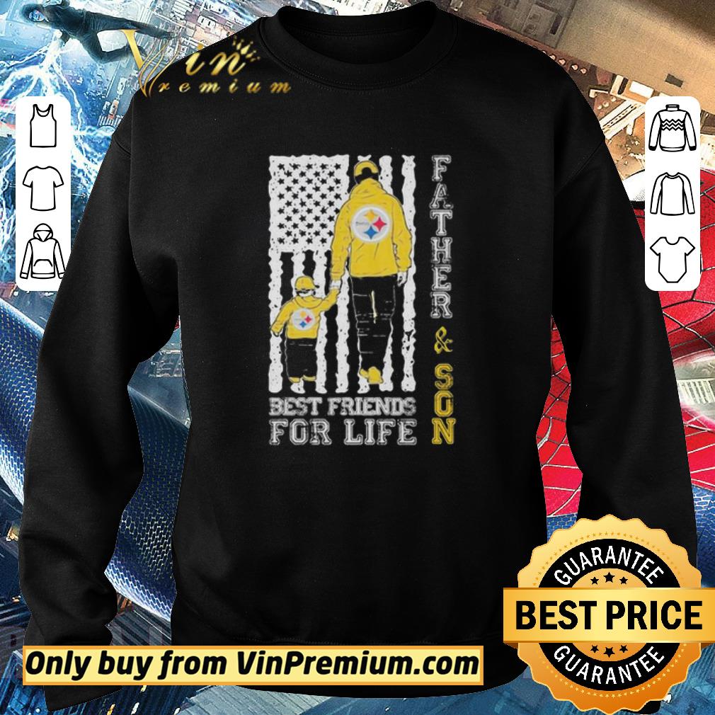 Funny Pittsburgh Steelers Father And Son Best Friends For Life Independence Day shirt