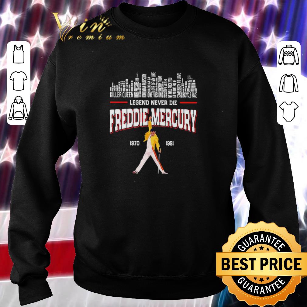 Awesome Legends never die freddie mercury 1970 1991 shirt