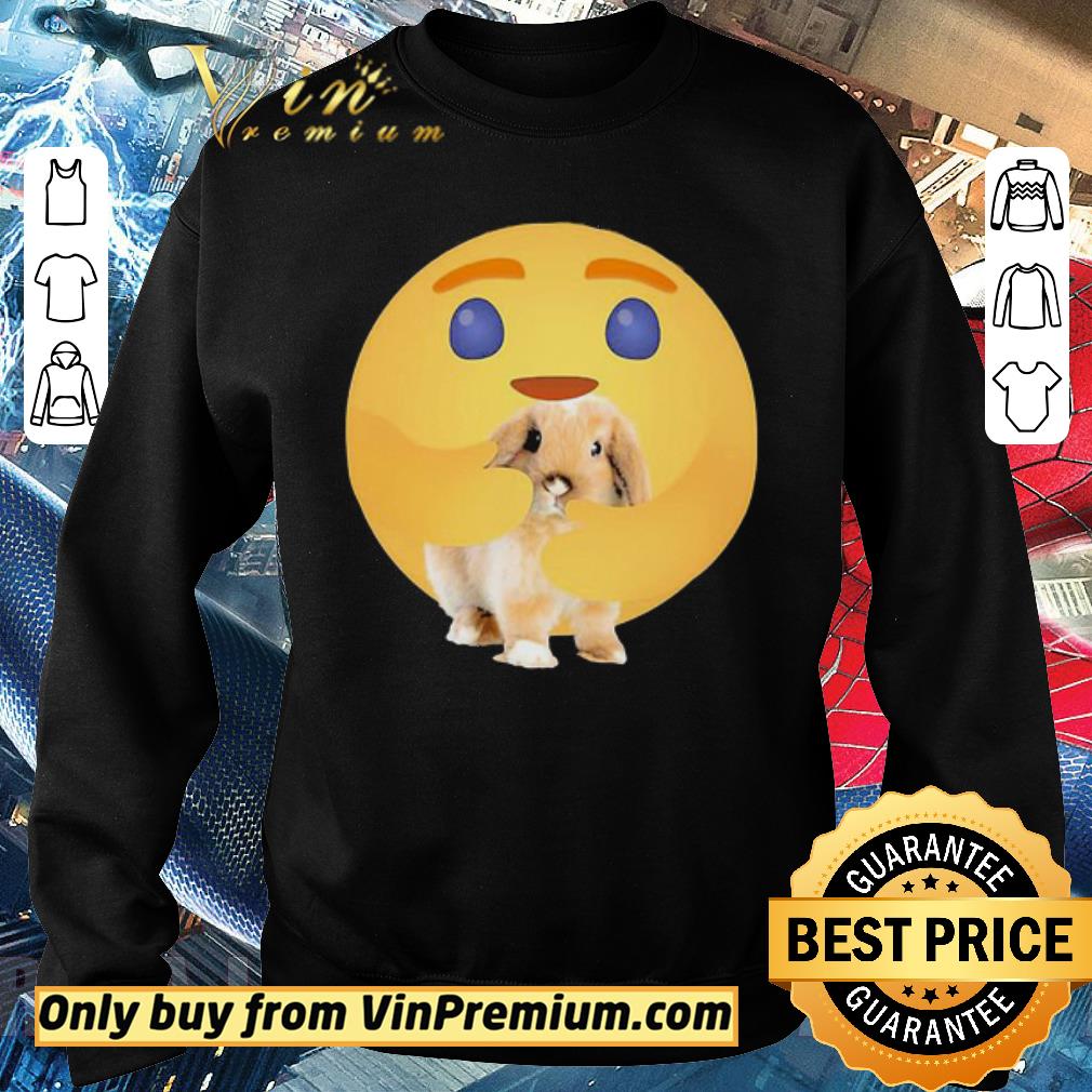 Funny Facebook care emoji hug bunny shirt 5 Funny Facebook care emoji hug bunny shirt