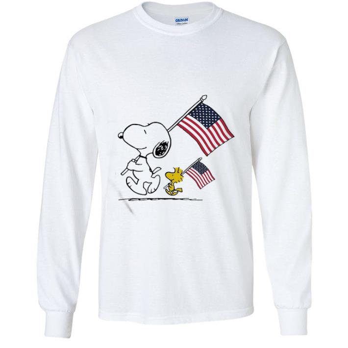 Original Snoopy And Woodstock 4th Of July American Flag shirt