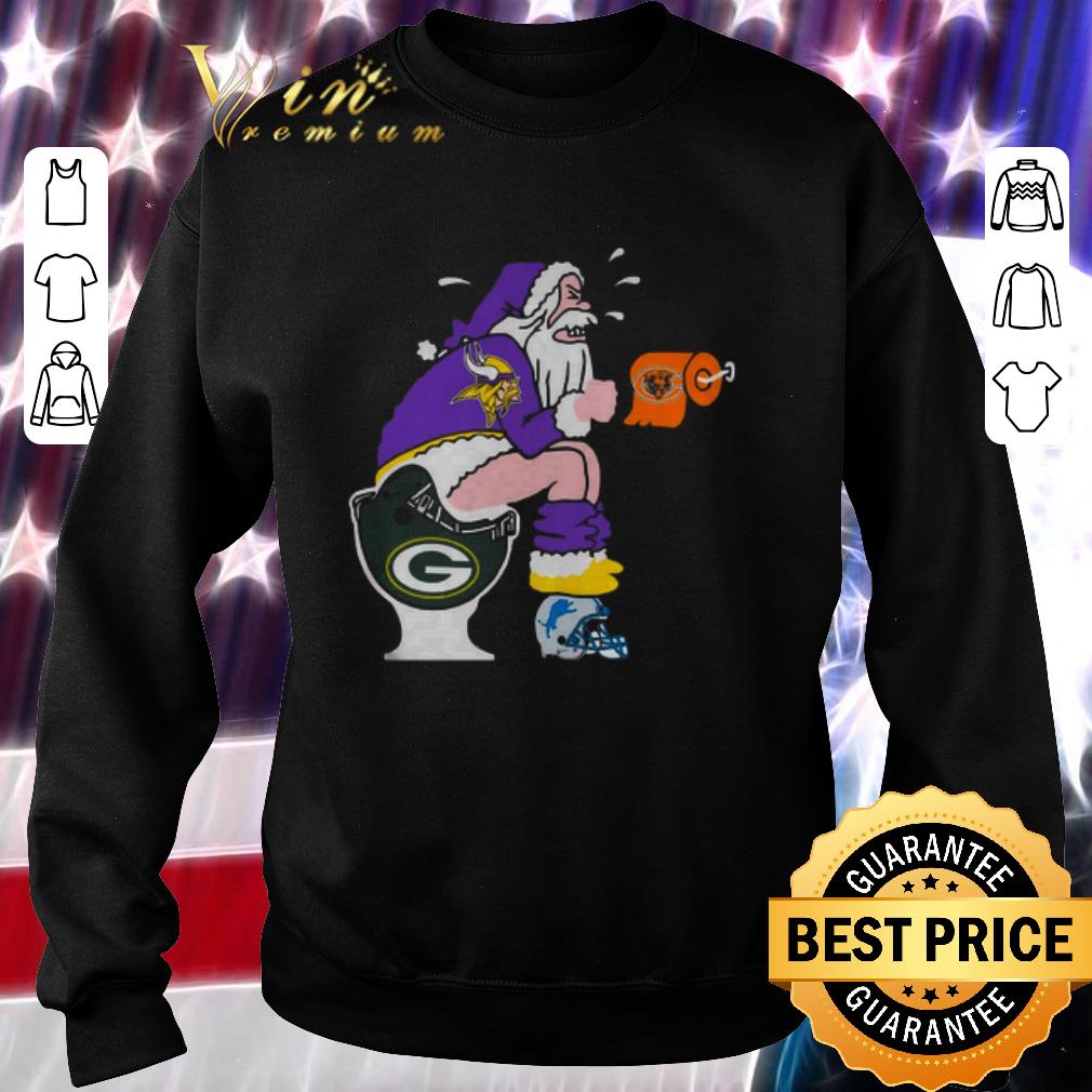 Awesome Minnesota Vikings Chicago Bears Green Bay Packers Detroit Lions Santa Toilet Paper shirt