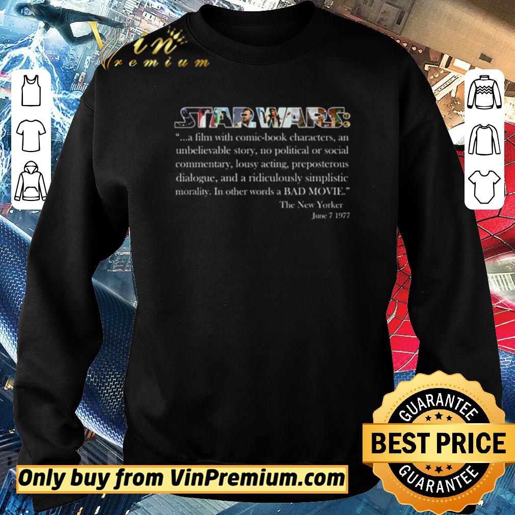 Funny Star Wars a film with comic book characters The New Yorker June 7 1977 shirt 5 Funny Star Wars a film with comic book characters The New Yorker June 7 1977 shirt