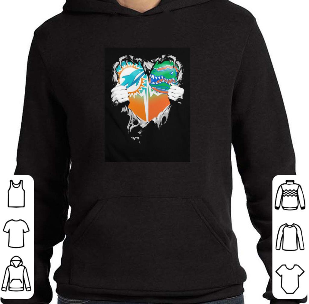 Awesome Inside Me Miami Dolphins And Florida Gators Logo shirt
