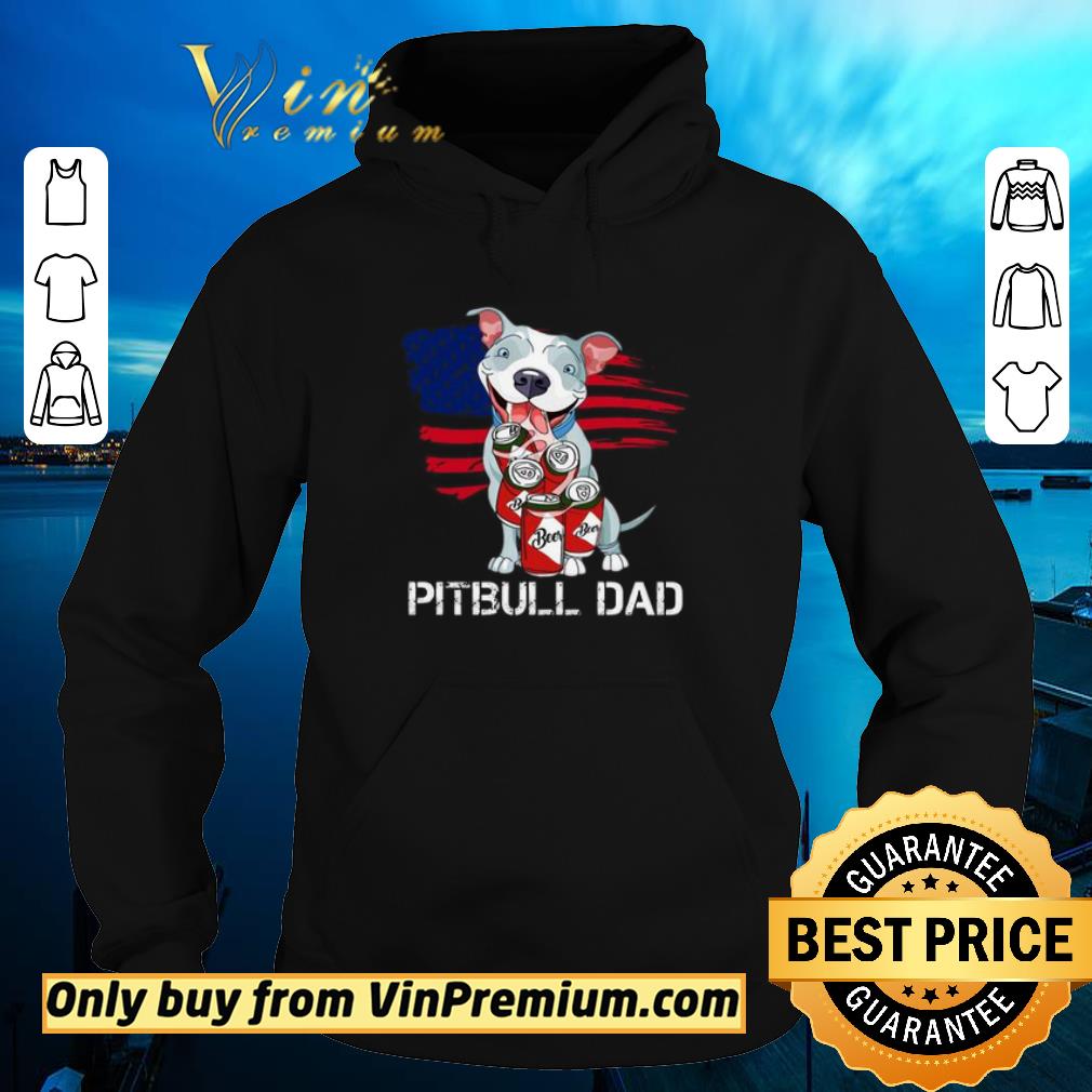 Premium Pitbull Dad Flag beer father’s day shirt