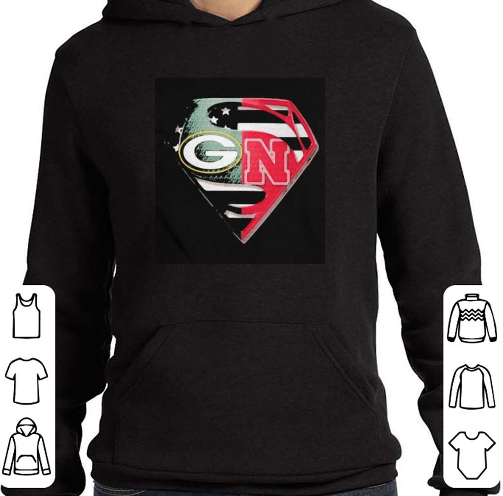 Funny Green Bay Packers vs Nebraska Cornhuskers inside Superman logo shirt 5 Funny Green Bay Packers vs Nebraska Cornhuskers inside Superman logo shirt