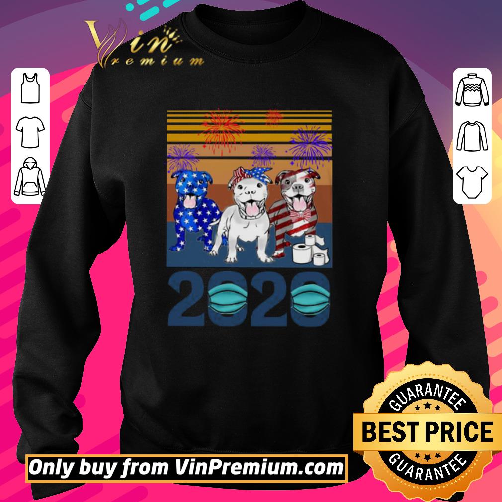 Awesome Pitbull 4 Of July 2020 Quarantined Vintage shirt 5 Awesome Pitbull 4 Of July 2020 Quarantined Vintage shirt