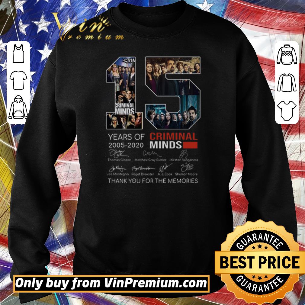 Funny 15 Years Of Criminal Minds Signature And Thank You For The Memories shirt 5 Funny 15 Years Of Criminal Minds Signature And Thank You For The Memories shirt