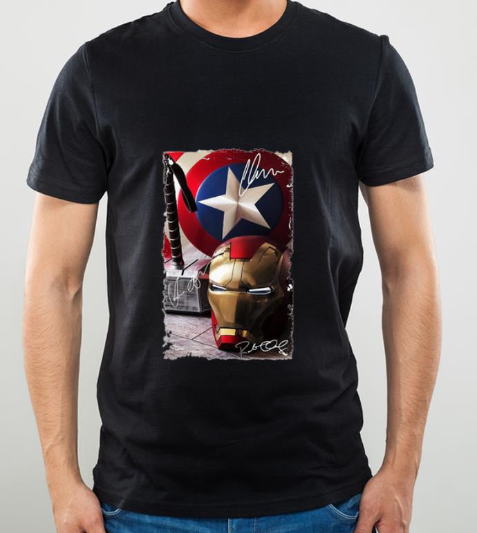 Premium Thor Captain America And Iron Man Signatures shirt