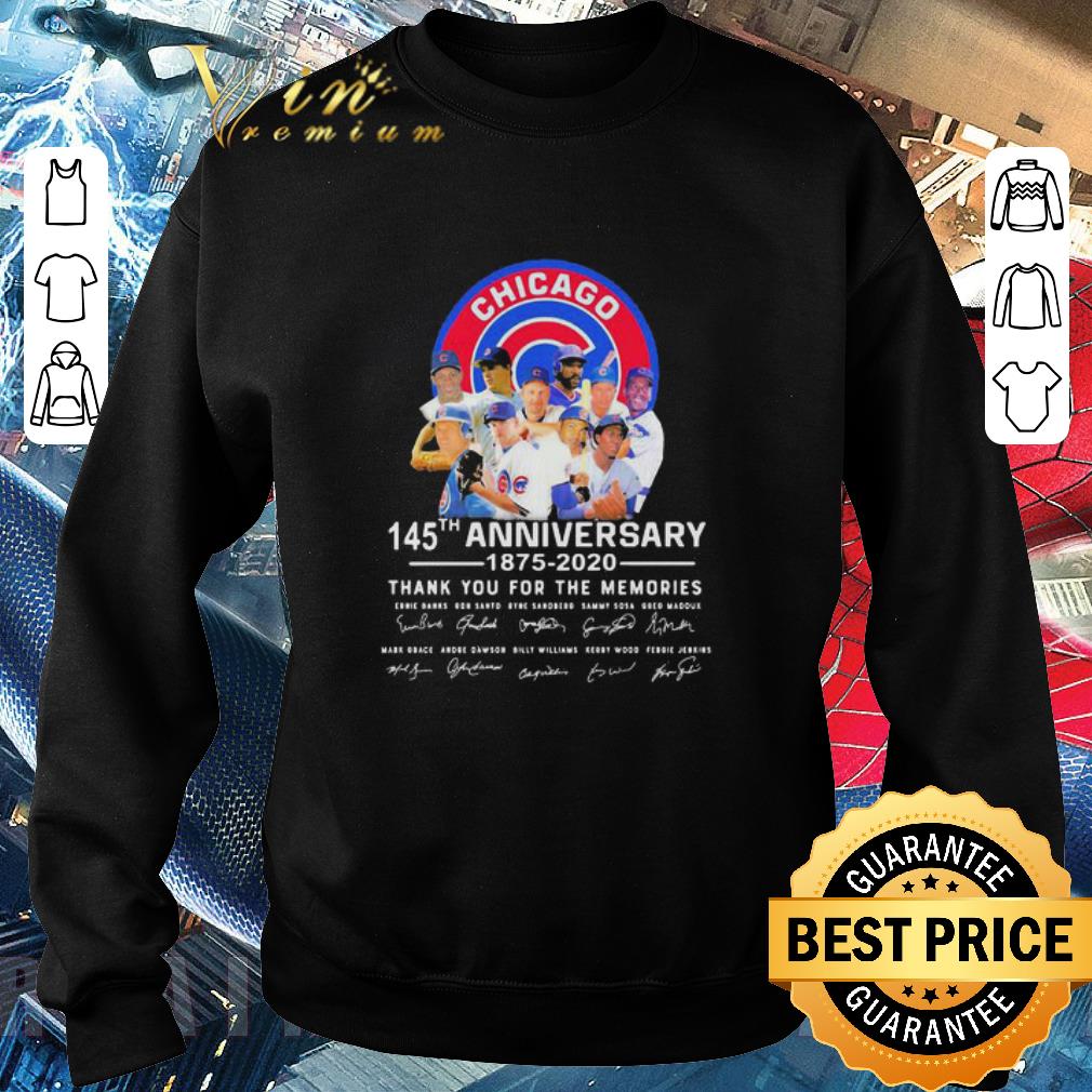 Premium Chicago Cubs 145th Anniversary 1875 2020 Signed Thank You For The Memories shirt