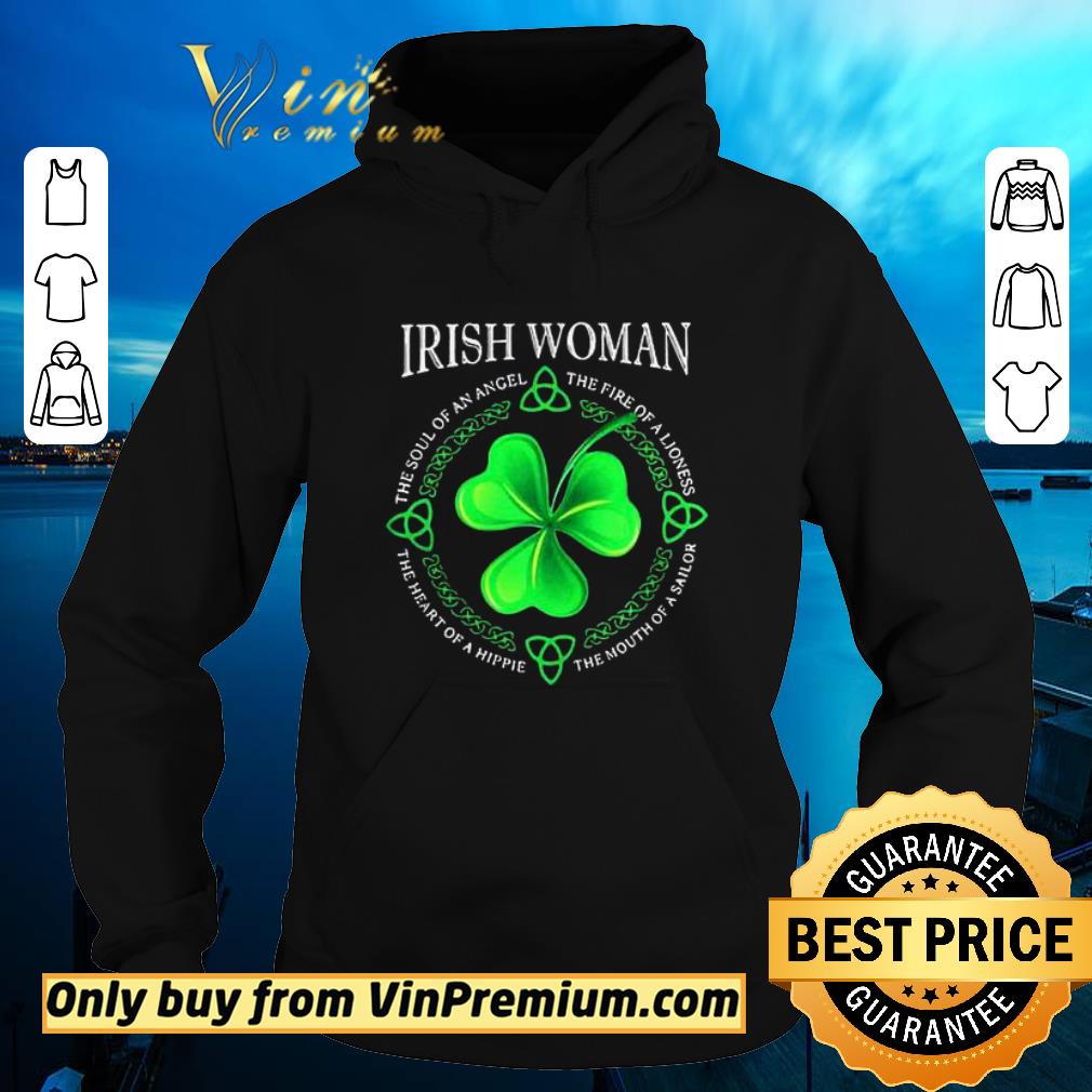 Premium Irish Woman The Soul Of An Angel The Fire Of A Lioness shirt