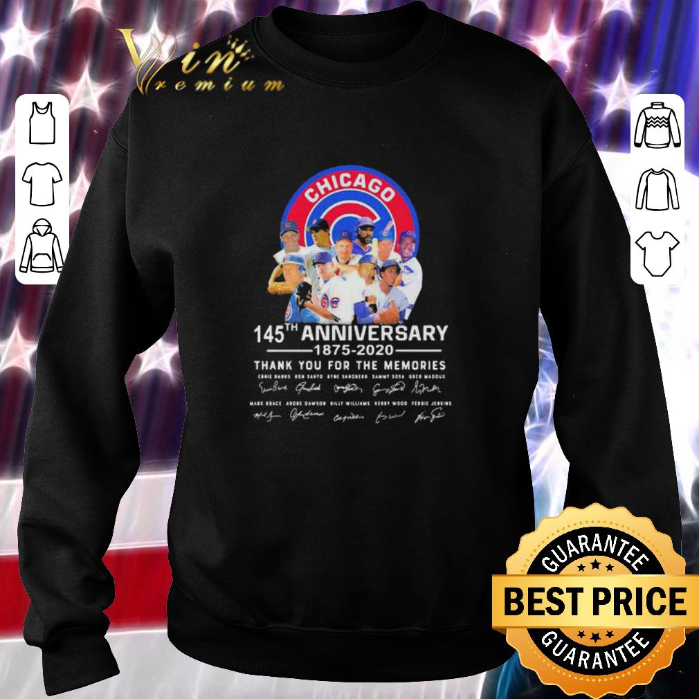 Premium Chicago Cubs 145th Anniversary 1875 2020 Signed Thank You For The Memories shirt