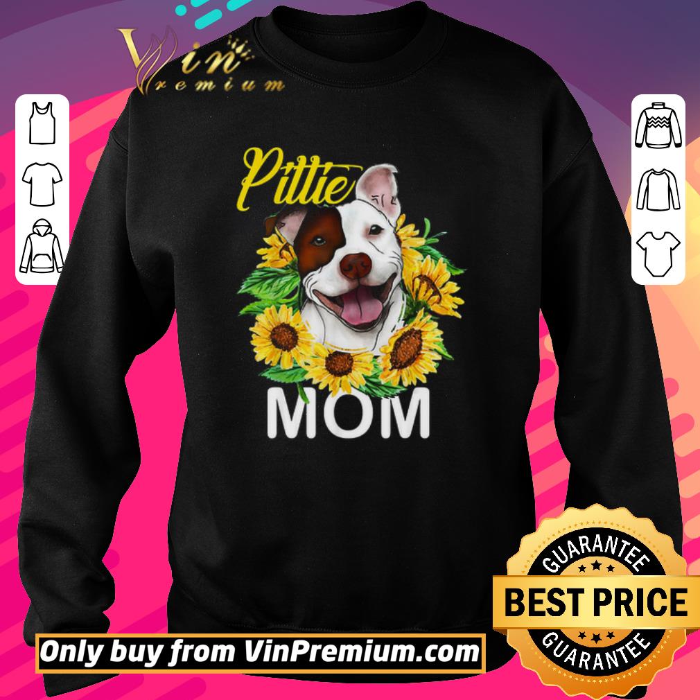 Funny Pitbull Pittie Mom Sunflower Happy Mothers Day shirt 5 Funny Pitbull Pittie Mom Sunflower Happy Mothers Day shirt