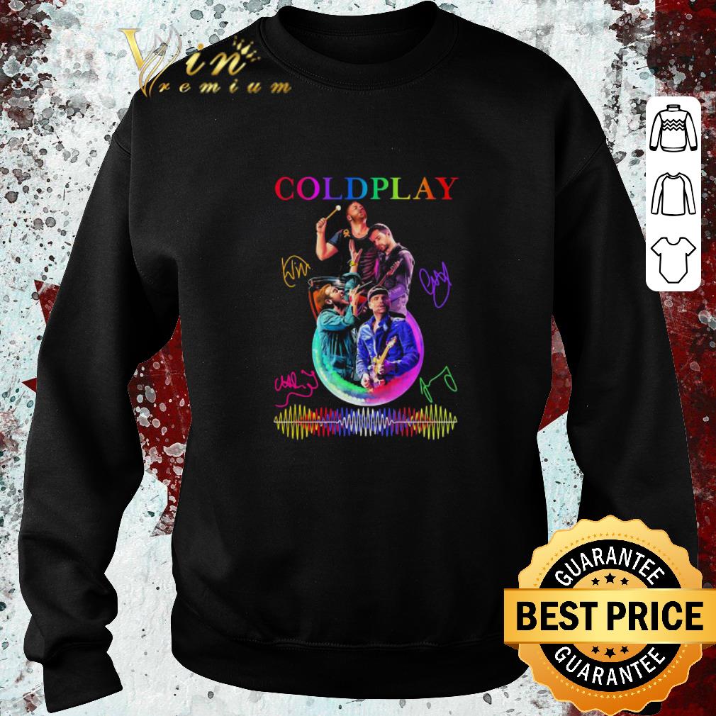 Awesome Coldplay band colors signatures shirt