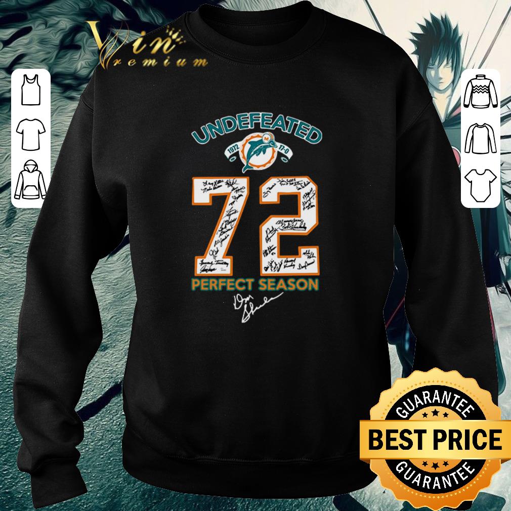 Top Miami Dolphins Undefeated 1972 72 perfect season all signature shirt