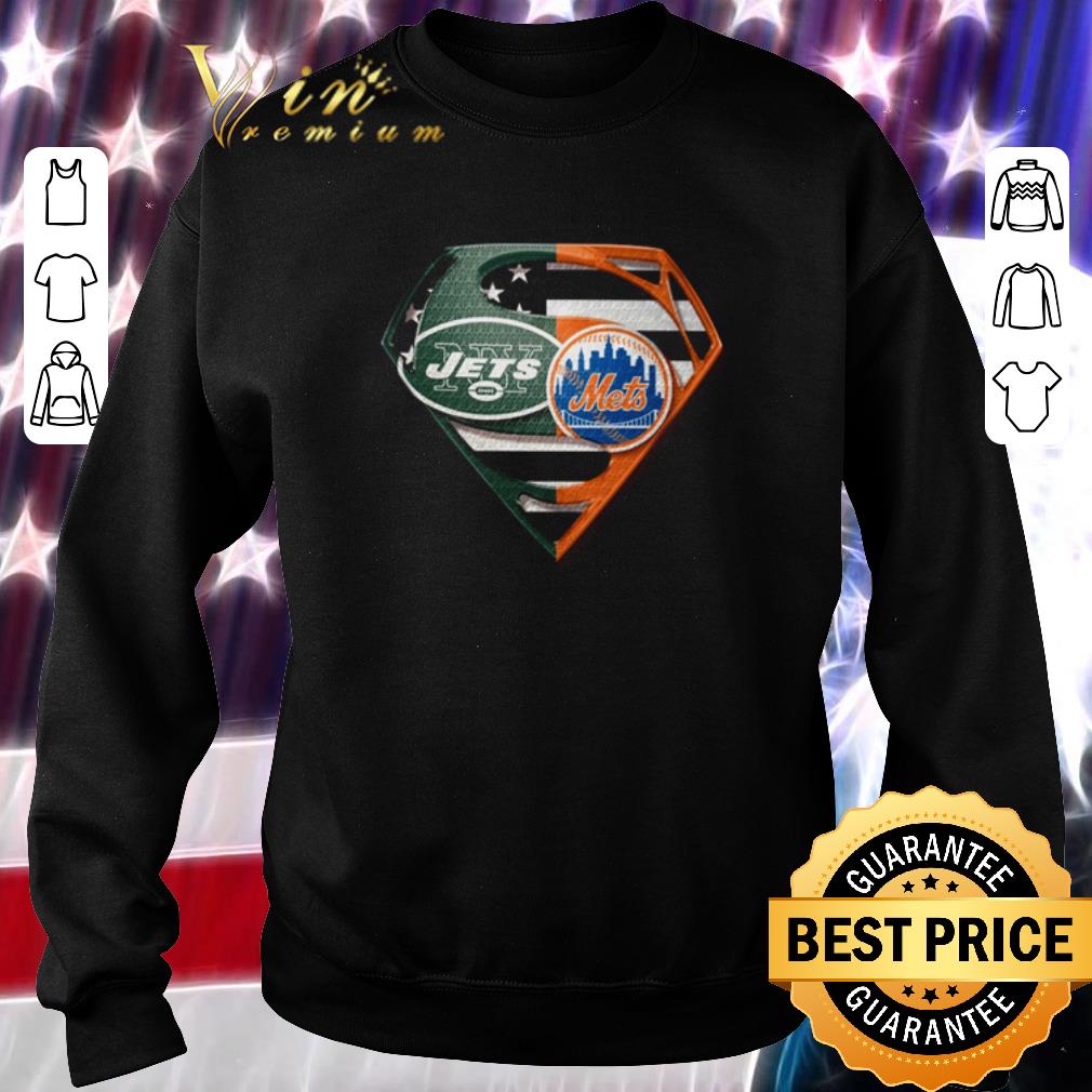 Official New York Jets and New York Mets inside Superman logo shirt