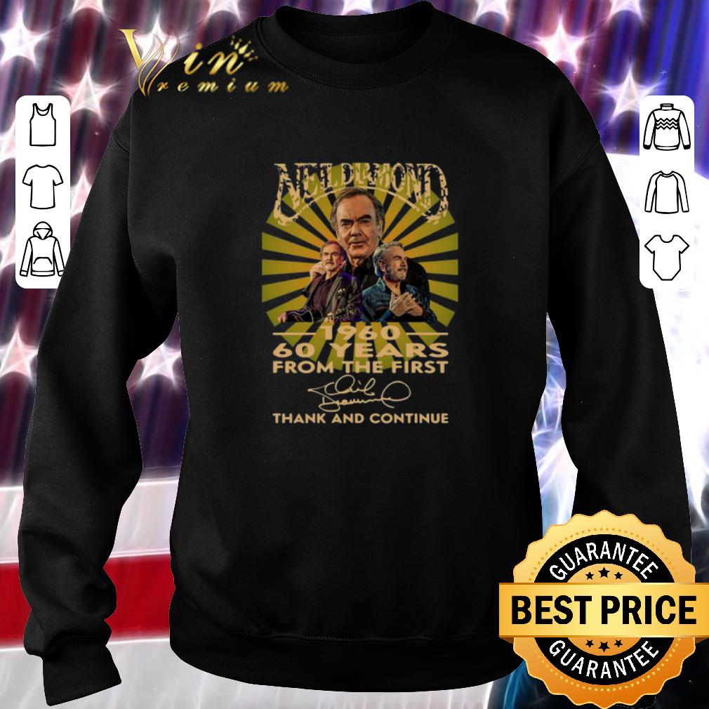 Original 1960 Neil Diamond 60 years from the first signature thank and continue shirt