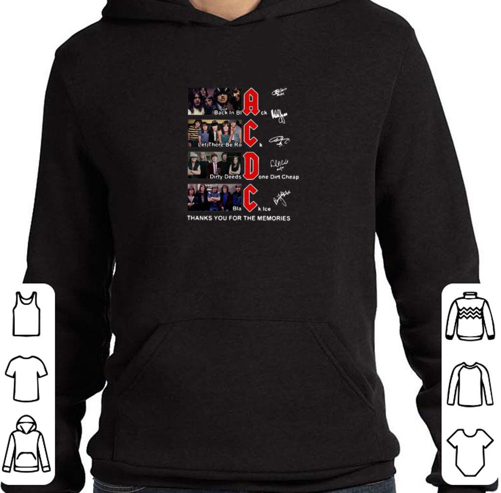 Original ACDC Signatures Black In Black Let There Be Rock Dirty Deeds Done Dirt Cheap shirt