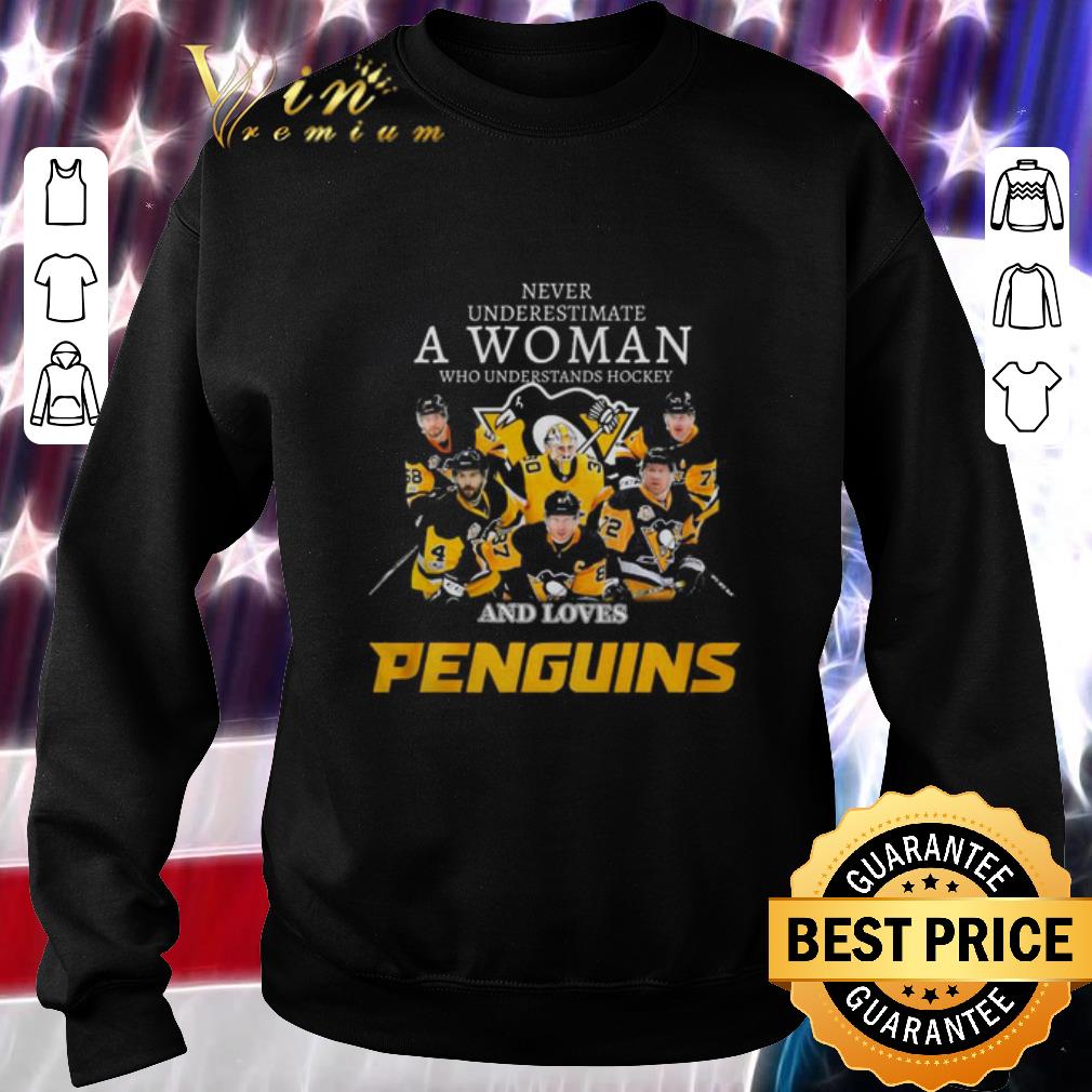 Pittsburgh Penguins signatures Never underestimate a woman who understand shirt 5 Pittsburgh Penguins signatures Never underestimate a woman who understand shirt