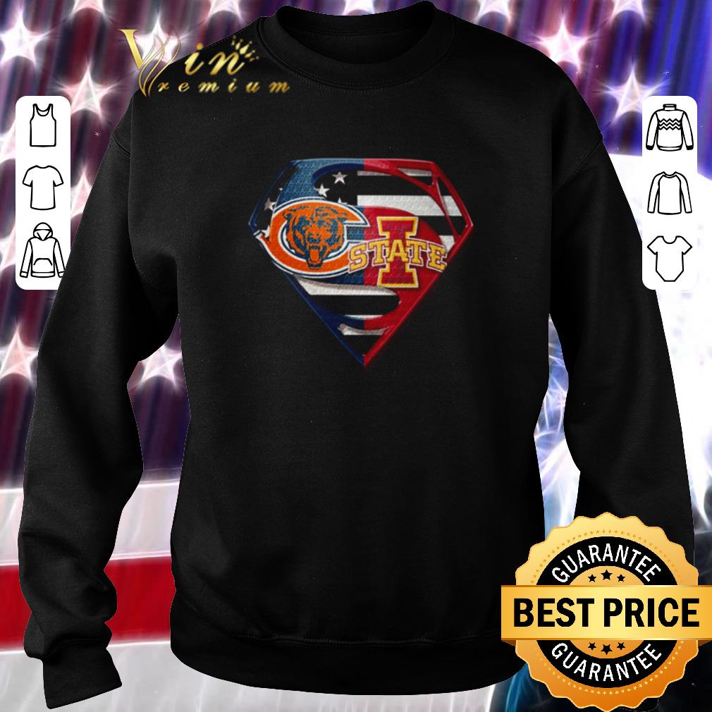 Pretty Chicago Bears and Iowa State Cyclones inside Superman logo shirt